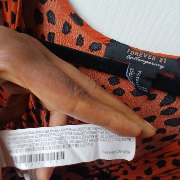 Forever 21 Rust and Black Spotted Romper - Picture 5 of 6